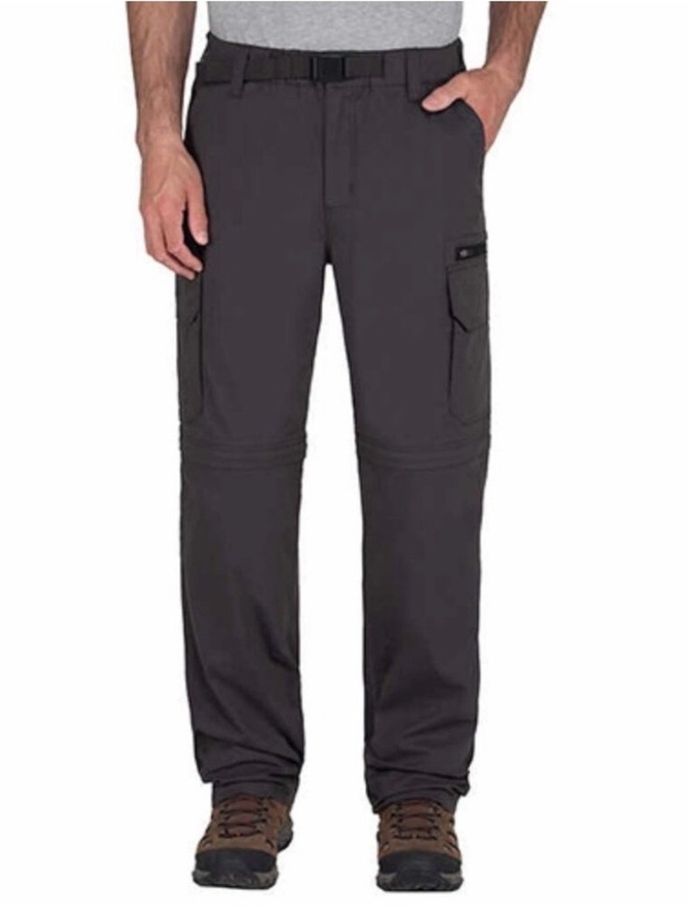NWT BC Clothing Co Men's Convertible Cargo Pants/Shorts Grey XXL